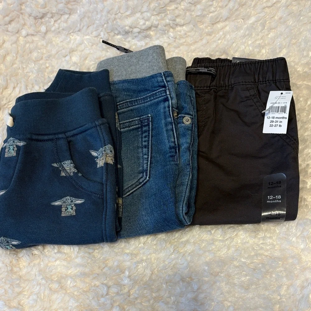 Gap Baby Joggers and Jean Set of 3 Pants 12-18M - Picture 11 of 11